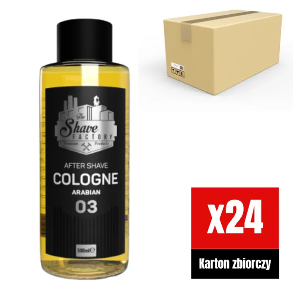 The Shave Factory - Arabian 03 After Shave Cologne - Perfumowana Woda Kolońska po Goleniu KARTON 24x500ml GLASS