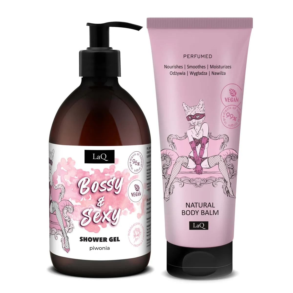 LaQ - Piwonia - Żel pod Prysznic i Balsam do ciała - Zestaw