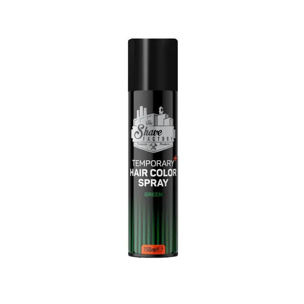 The Shave Factory - Temporary Hair Colour Spray Green - Tymczasowy, koloryzujący spray do włosów, zielony 150ml