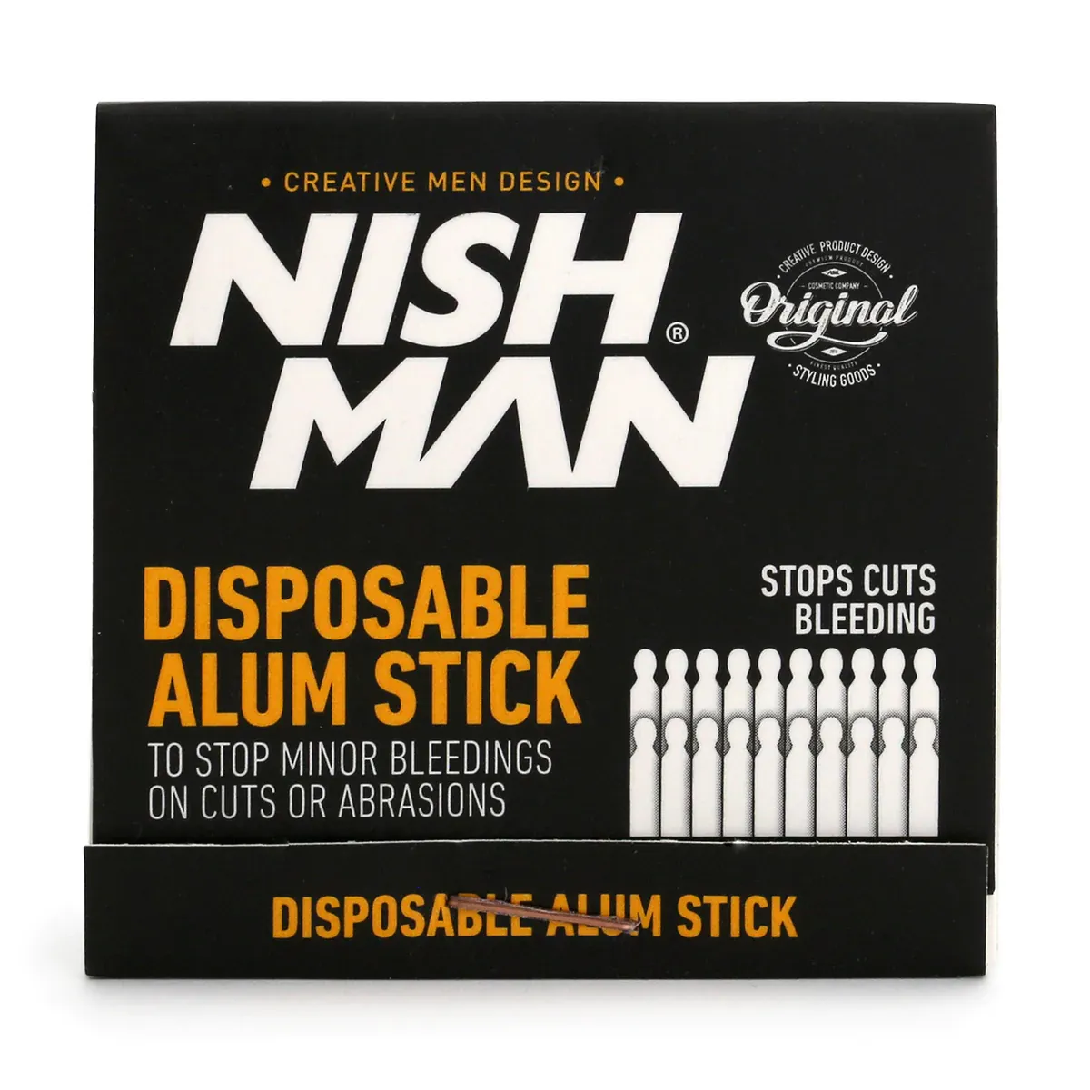 Nishman - Alum Sticks - Ałun w zapałkach, patyczkach do skaleczeń podczas golenia - Zestaw 480szt.
