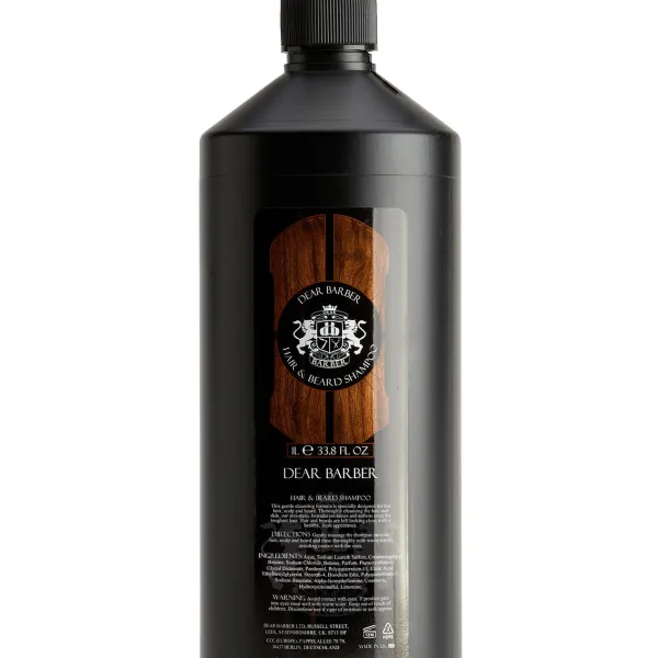 Dear Barber - Hair & Beard Shampoo 1000ml + Dear Barber - Pompka na szampon/odżywkę 1000ml