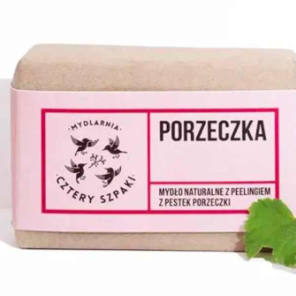 Cztery Szpaki - Porzeczka - Naturalne mydło w kostce, Peelingujące 110g