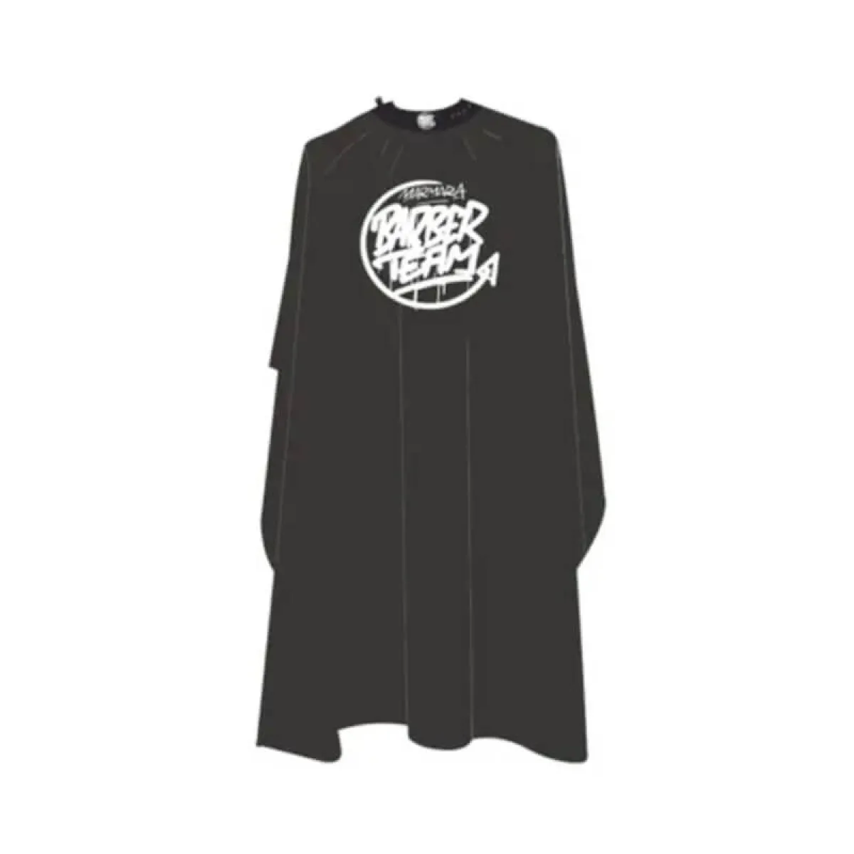 Marmara - Barber Cape Team Pro Black - Peleryna Fryzjerska, Czarna