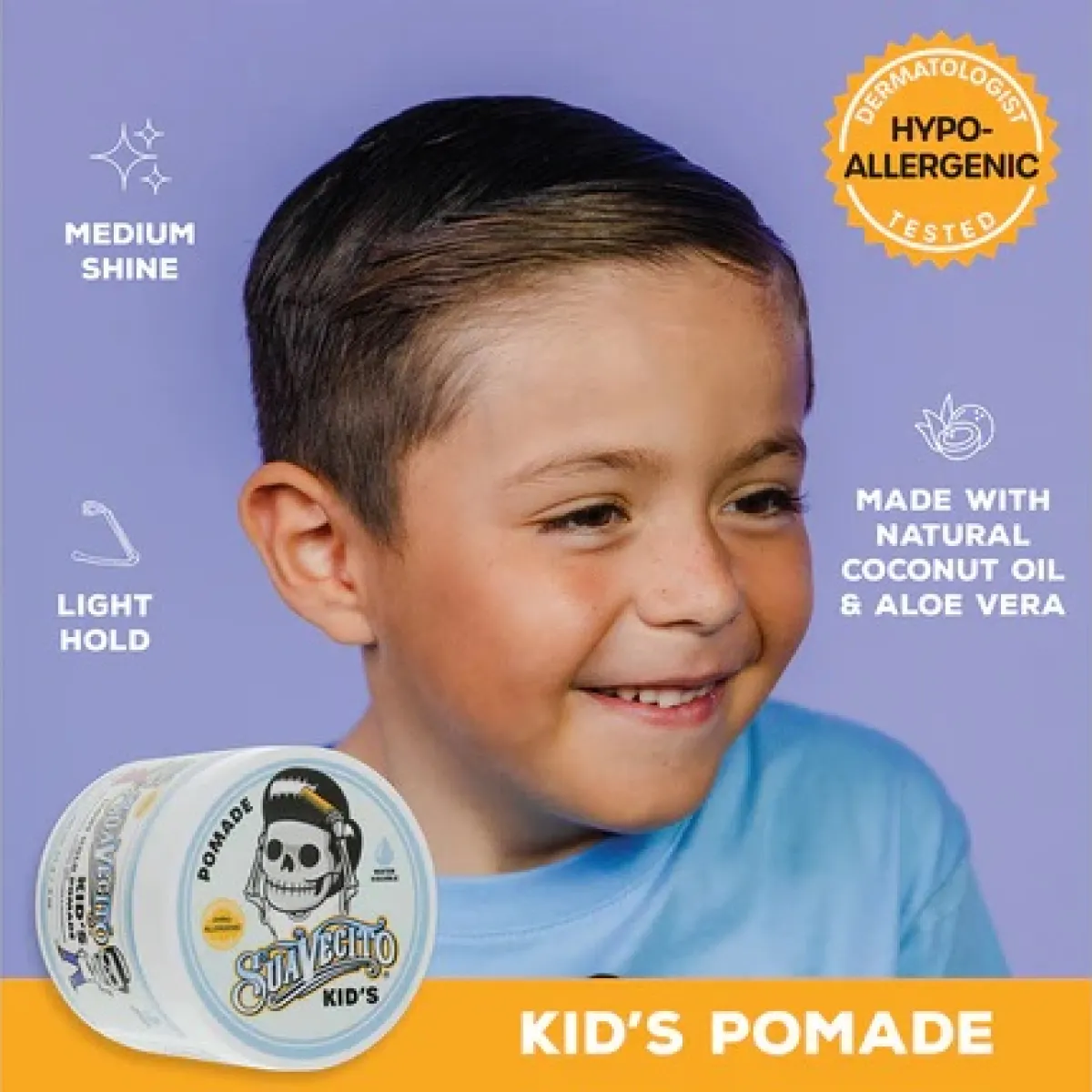 Suavecito - Light Hold Kid's Pomade - Hipoalergiczna pomada do włosów dla Dzieci 113g