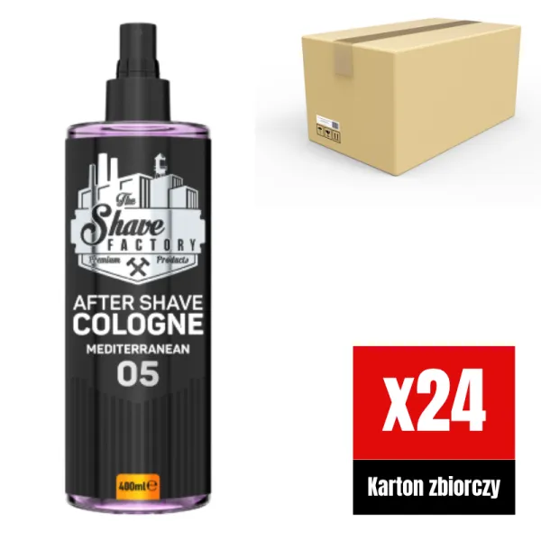 The Shave Factory - Mediterranean 05 After Shave Cologne Spray - Perfumowana Woda Kolońska po Goleniu KARTON 24x400ml