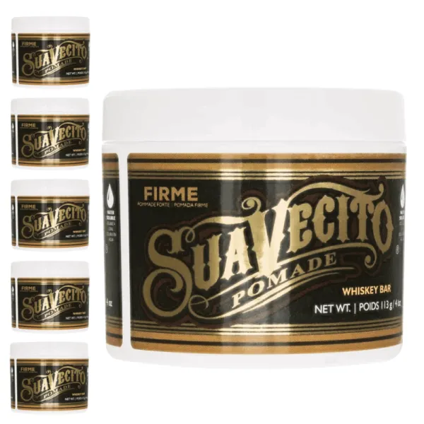 Suavecito - Firme Whiskey Bar - Pomada do Włosów  PAKIET 6x 113g