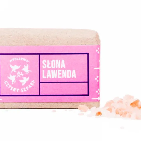 Cztery Szpaki - Słona Lawenda - Naturalne mydło w kostce z solą himalajską 110g