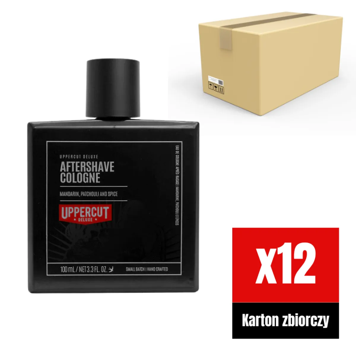 Uppercut Deluxe - Aftershave Cologne - Woda kolońska po goleniu KARTON 12x100ml