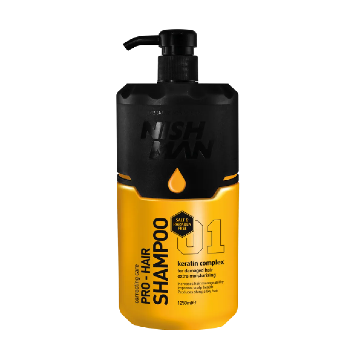 Nishman - 01 Pro-Hair Shampoo - Szampon do włosów 1250ml