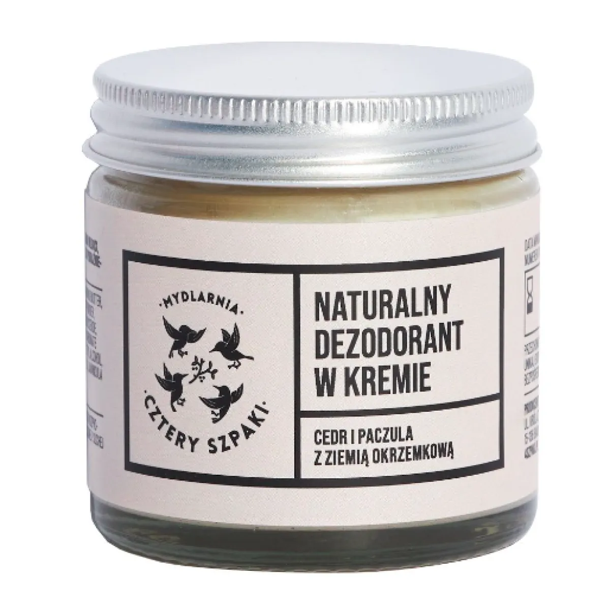 Cztery Szpaki - Cedr i Paczula - Naturalny dezodorant w kremie 60ml