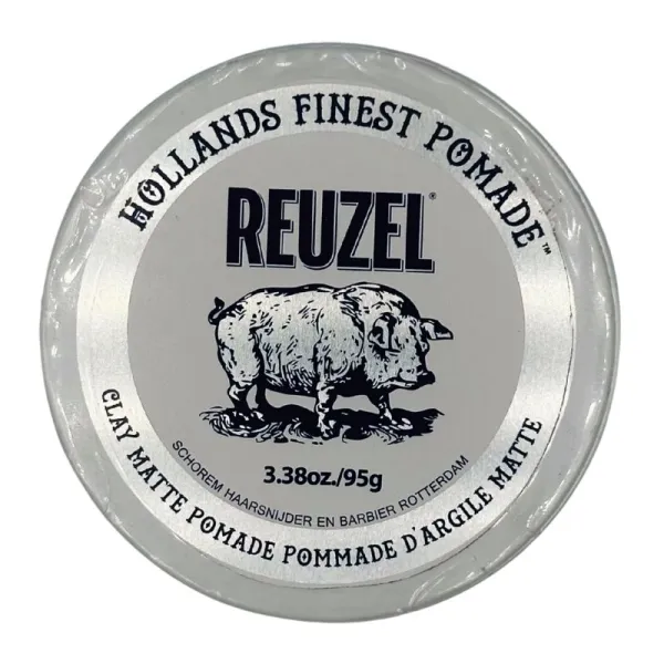 Reuzel - Clay Matte Pig - biała glinka matująca do włosów 95g