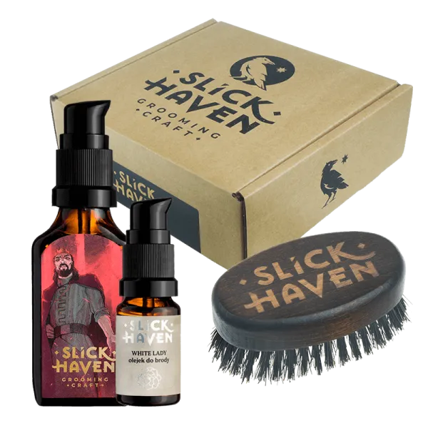 Slickhaven - Dimmed Torch Inn - Olejki Bloody Monarch 50ml, White Lady 10ml i Kartacz do Brody - Zestaw