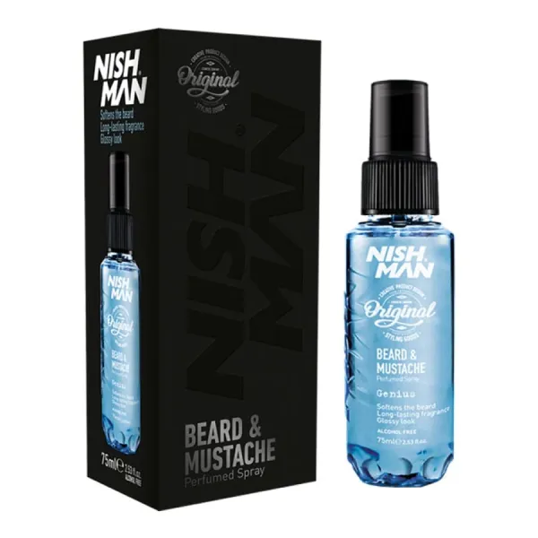 Nishman - Beard & Mustache Spray - Perfumowany Spray Do Brody I Wąsów Genius 75ml