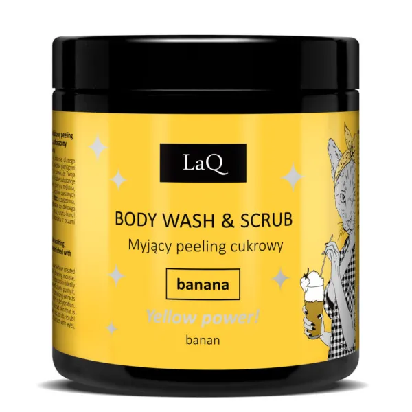 LaQ - Banana - Myjący Peeling Cukrowy 220g