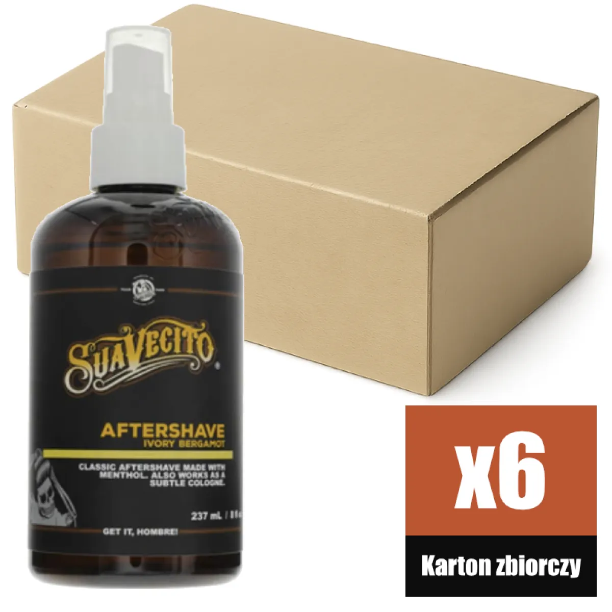 Suavecito - Ivory Bergamot Aftershave - Woda po goleniu KARTON 6x237ml