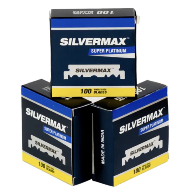 Silvermax - Super Platinum Half Blades - Żyletki połówki do golenia brzytwą 100szt.
