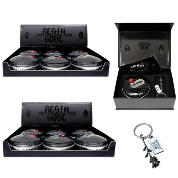 Uppercut Deluxe ZESTAW Resin & Rose Deluxe Pomade 12x100g + Collector's Kit