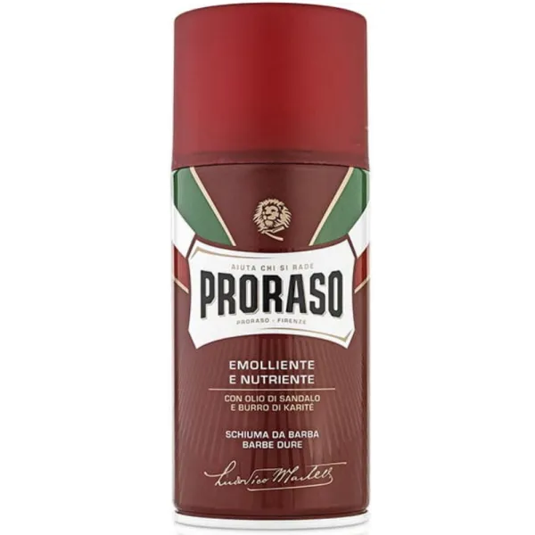 Proraso - Coarse Beards, linia Czerwona - Pianka do golenia do skóry suchej, z twardym zarostem 300ml