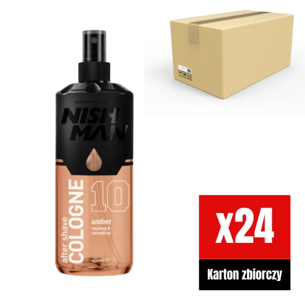 Nishman - 10 Amber - Aftershave, Woda po goleniu KARTON 24x400ml