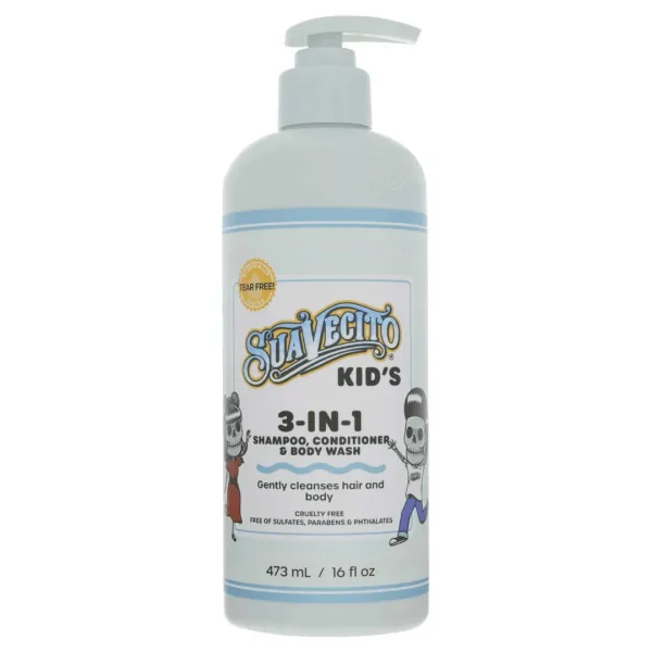 Suavecito - Kid's 3-IN-1 - Szampon, Odżywka i Żel do Mycia Ciała dla Dzieci 473ml