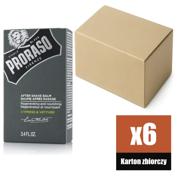 Proraso - Cypress & Vetyver - Balsam po goleniu KARTON 6x100ml