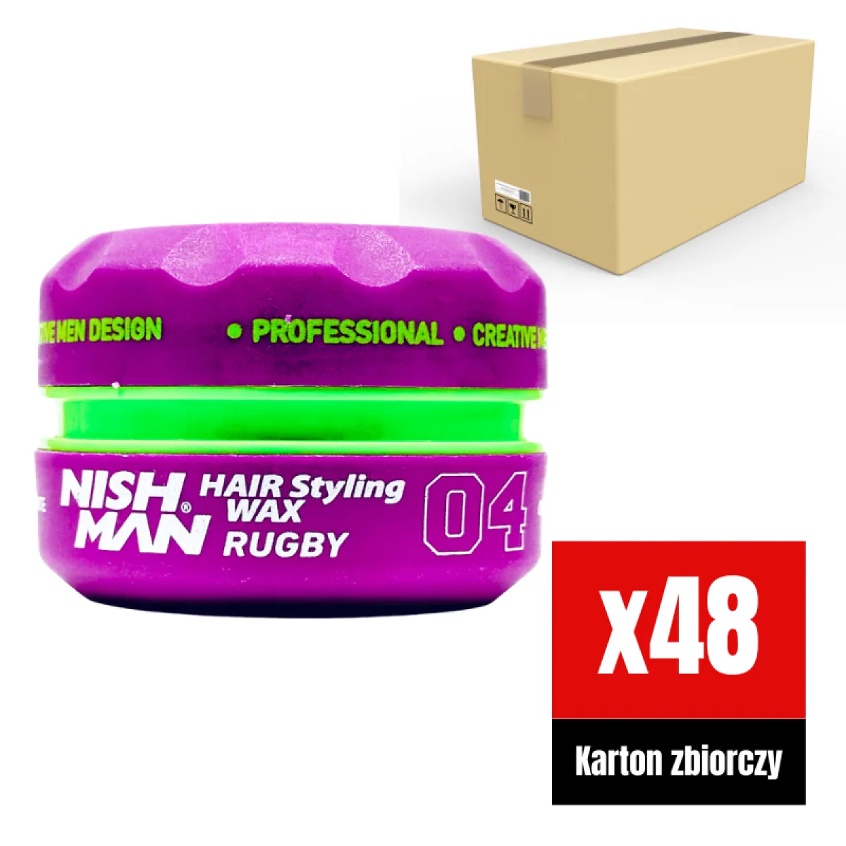 Nishman - 04 Rugby Styling Wax - Pomada do włosów KARTON 48x150ml