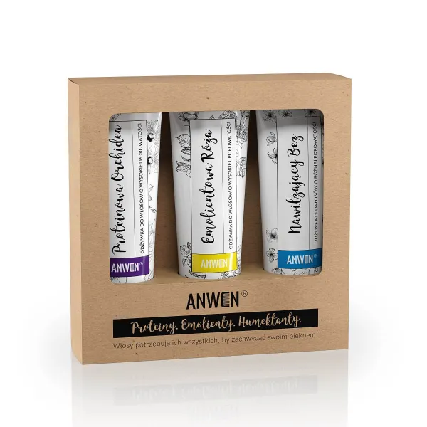 Anwen - Zestaw odżywek do włosów o Wysokiej Porowatości - 3x100ml - Zestaw