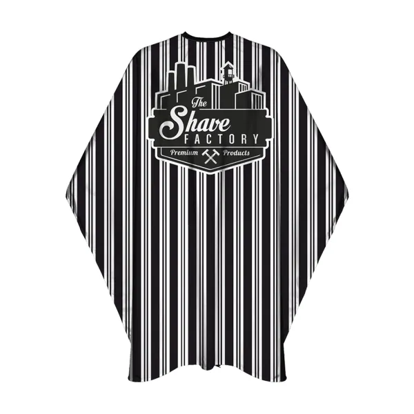 The Shave Factory - Premium Stripes Barber Cape - Peleryna Fryzjerska w Paski