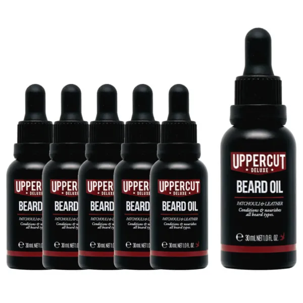 Uppercut Deluxe - Pakiet - Beard Oil - Olejek do brody 6 szt.