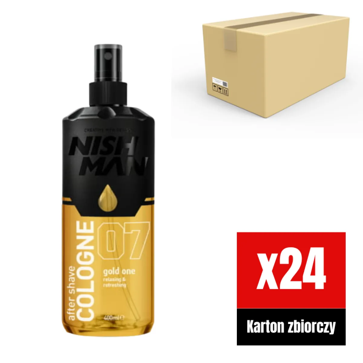 Nishman - 07 Gold One - Aftershave, Woda po goleniu KARTON 24x400ml