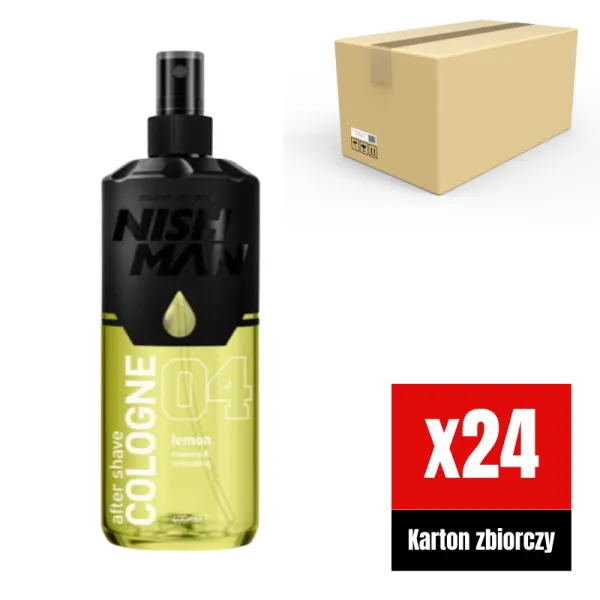 Nishman - 04 Lemon - Aftershave, Woda po goleniu KARTON 24x400ml