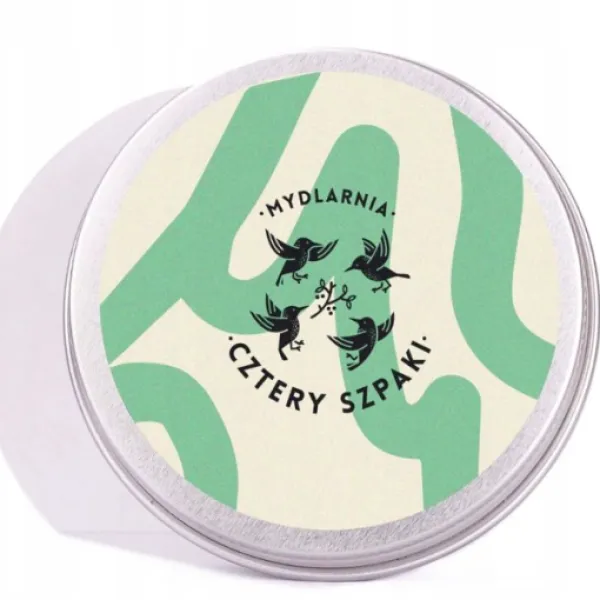 Cztery Szpaki - Puszka na szampon lub odżywkę do włosów w kostce, kremowo-miętowa - 1szt.