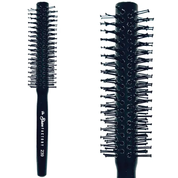 The Shave Factory - Black Quiff Roller 239 - Szczotka do włosów i brody typu roller w czarnym kolorze