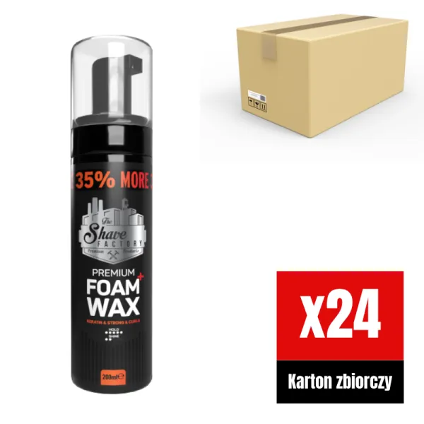 The Shave Factory - Foam Wax - Wosk w piance do włosów KARTON 24x200ml