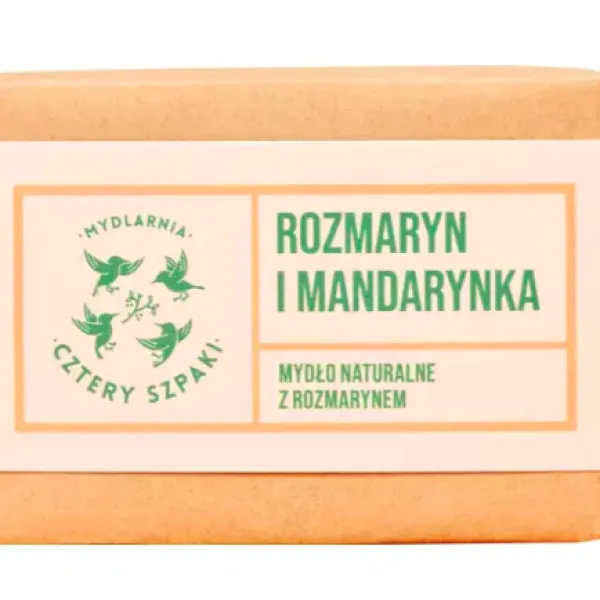 Cztery Szpaki - Rozmaryn i Mandarynka - Naturalne mydło w kostce 110g
