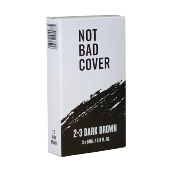 Not Bad Stuff - Not Bad Cover - Odsiwiacz do włosów i brody, (2-3) dark brown 3x60ml