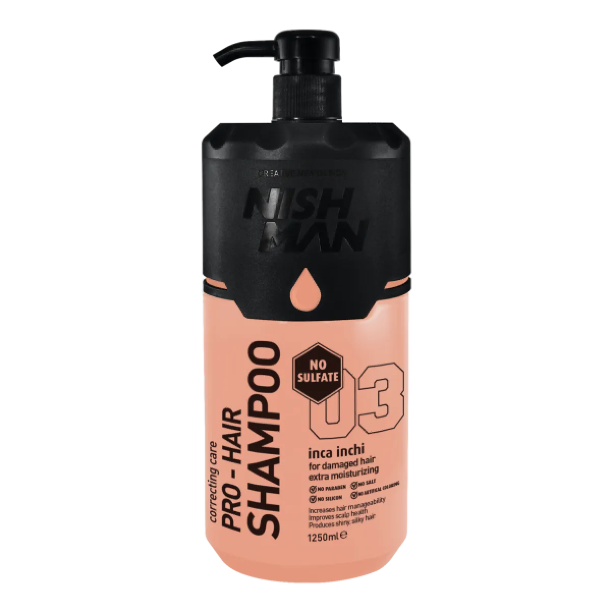 Nishman - 03 Pro-Hair Shampoo Inca Inchi Bez SLS- Szampon do włosów 1250ml