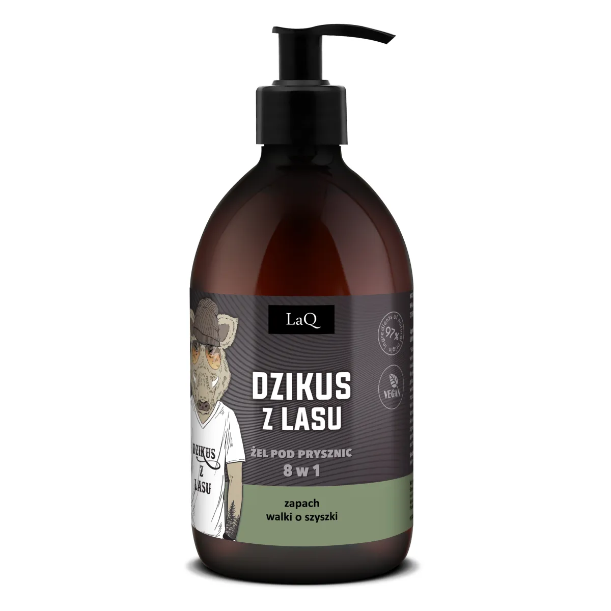 LaQ - Dzikus z Lasu czarny mat - 8w1 Żel pod prysznic 500ml