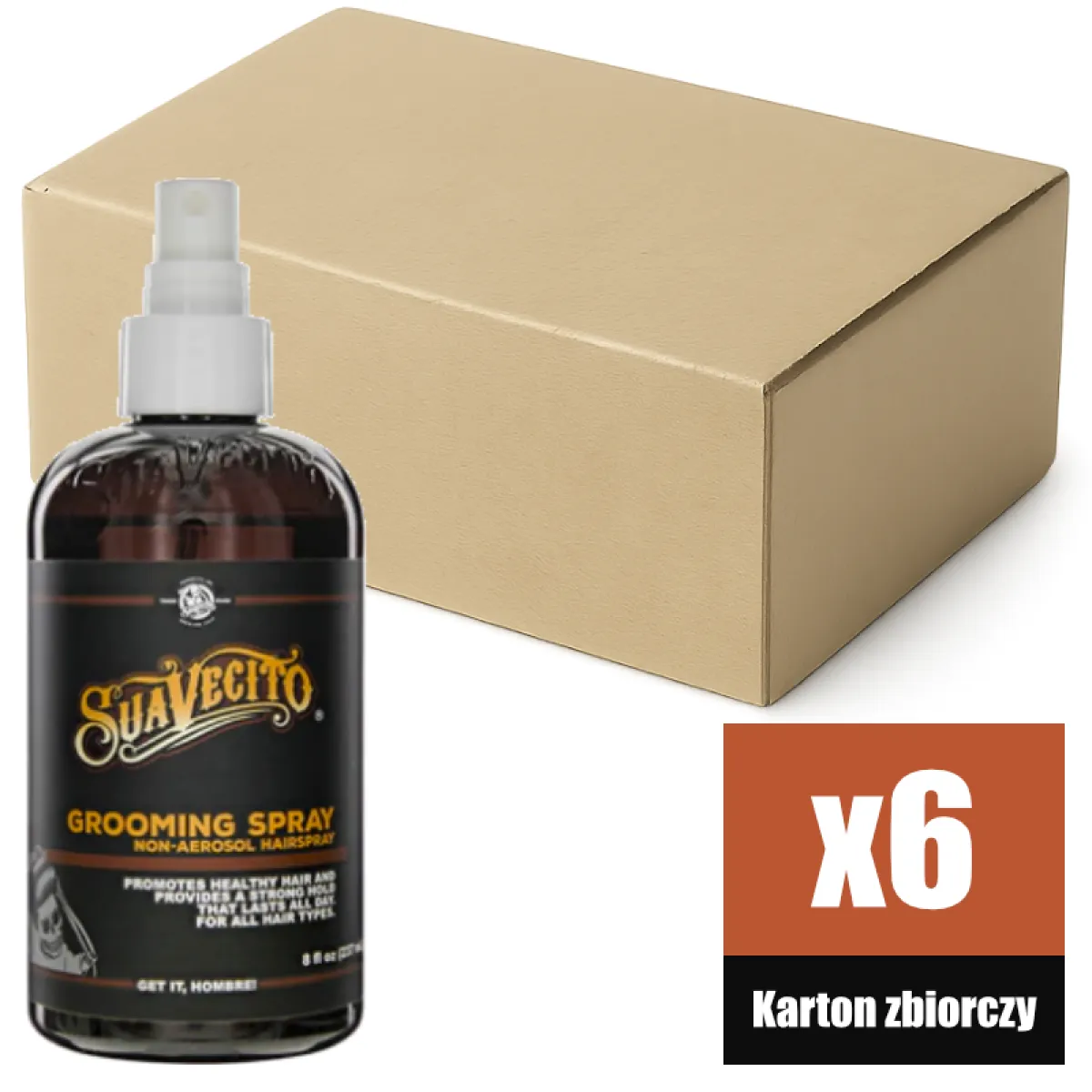 Suavecito - Grooming Spray (Non-Aerosol) - Tonik do stylizacji włosów KARTON 6x237ml