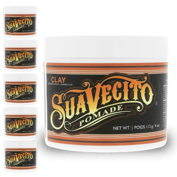 Suavecito - Clay Pomade - Wodna pomada do włosów PAKIET 6x 113g