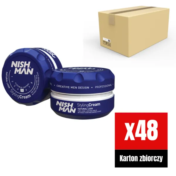 Nishman - Light Styling Cream 5 - Pomada do włosów KARTON 48x150ml