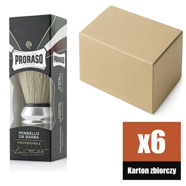 Proraso - Shaving Brush - Pędzel do golenia z naturalnej szczeciny KARTON 6 szt.