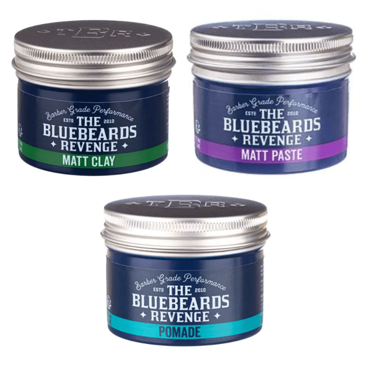 The Bluebeards Revenge - Pomade Intro Clay, Paste, Pomade - Pakiet 3 pomad 3x100ml