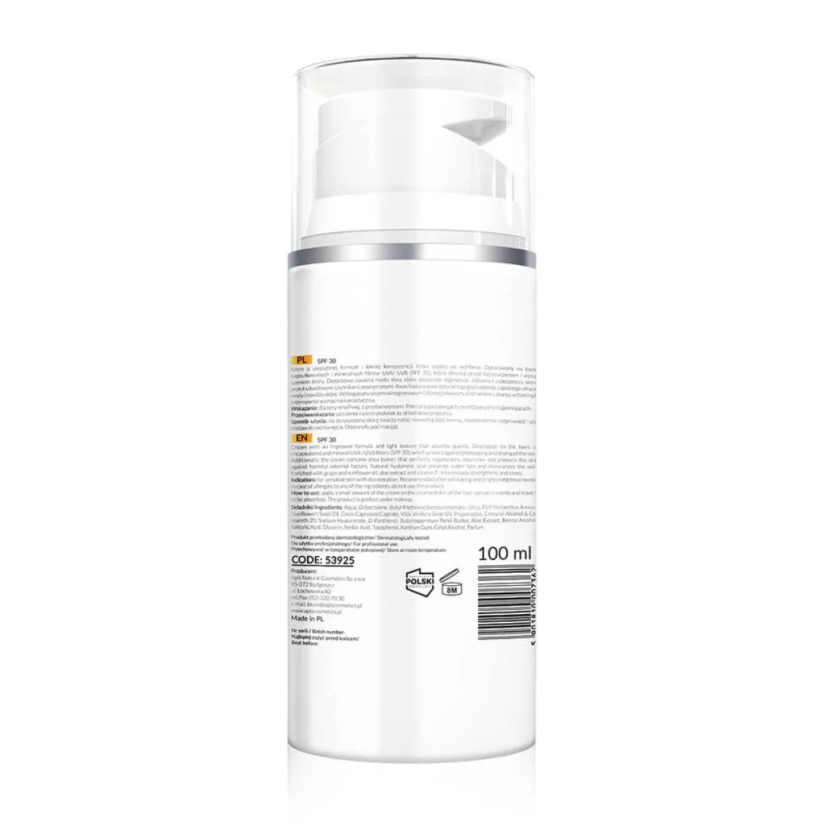 Apis - Krem do twarzy, ochronny z filtrem SPF 30 100ml