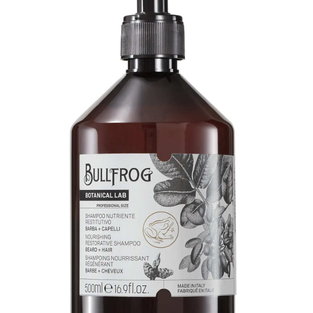 Bullfrog - Botanical Lab Nourishing Restorative - Szampon do brody, Odżywiający 500ml