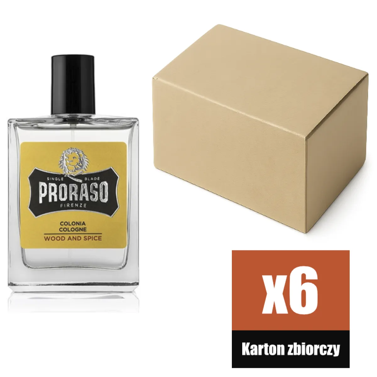 Proraso - Wood & Spice - Woda kolońska KARTON 6x100ml